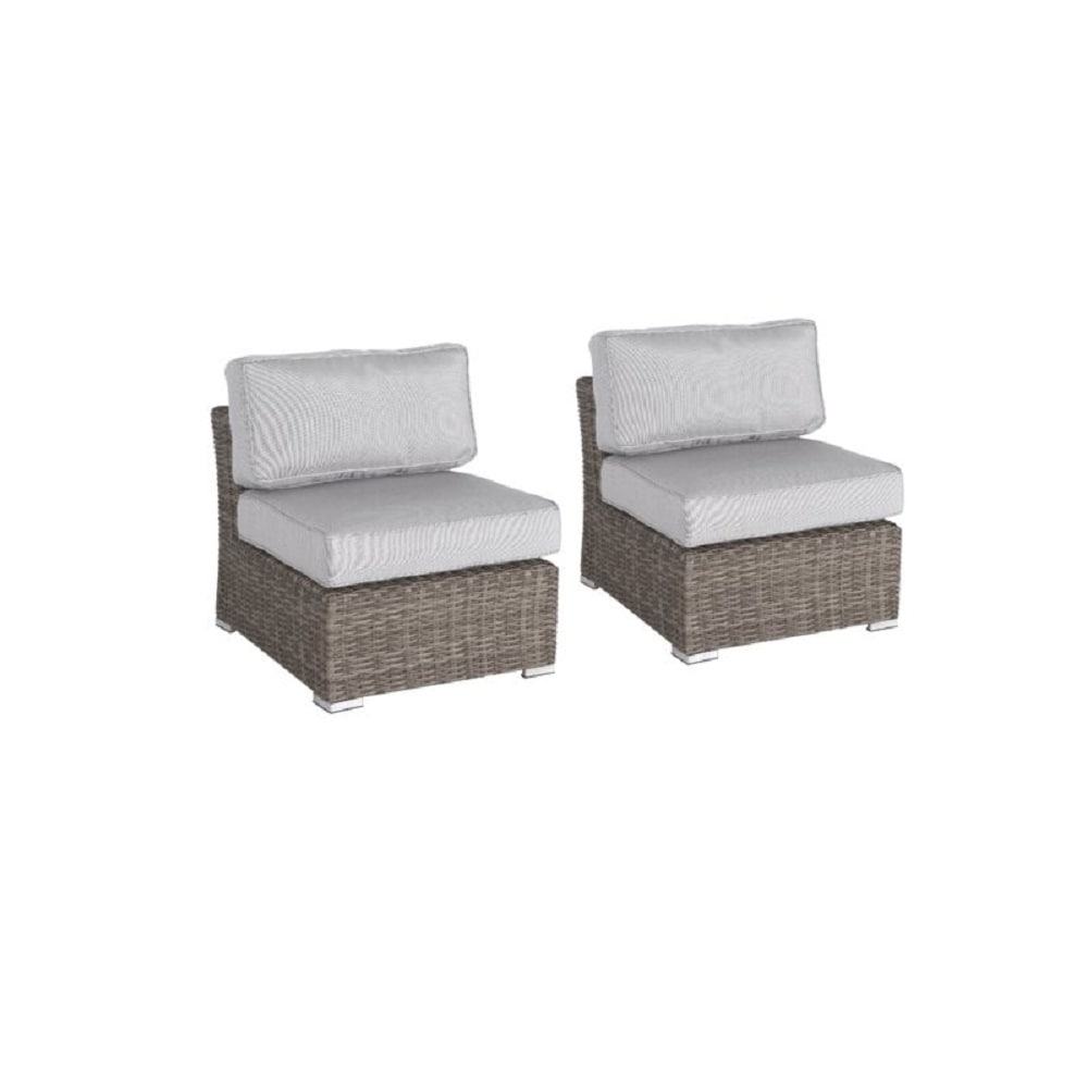 LSI 7 Piece Rattan Sectional Seating Group with Cushions