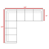 LSI 7 Piece Rattan Sectional Seating Group with Cushions
