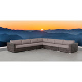 LSI 7 Piece Rattan Sectional Seating Group with Cushions