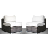 LSI 7 Piece Rattan Sectional Seating Group with Cushions
