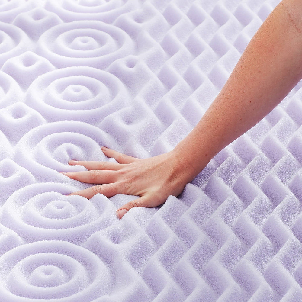 2-inch Zoned Memory Foam Mattress Topper by LUCID Comfort Collection - Lavender