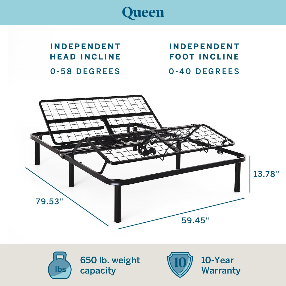 Lucid Standard Adjustable Bed Base