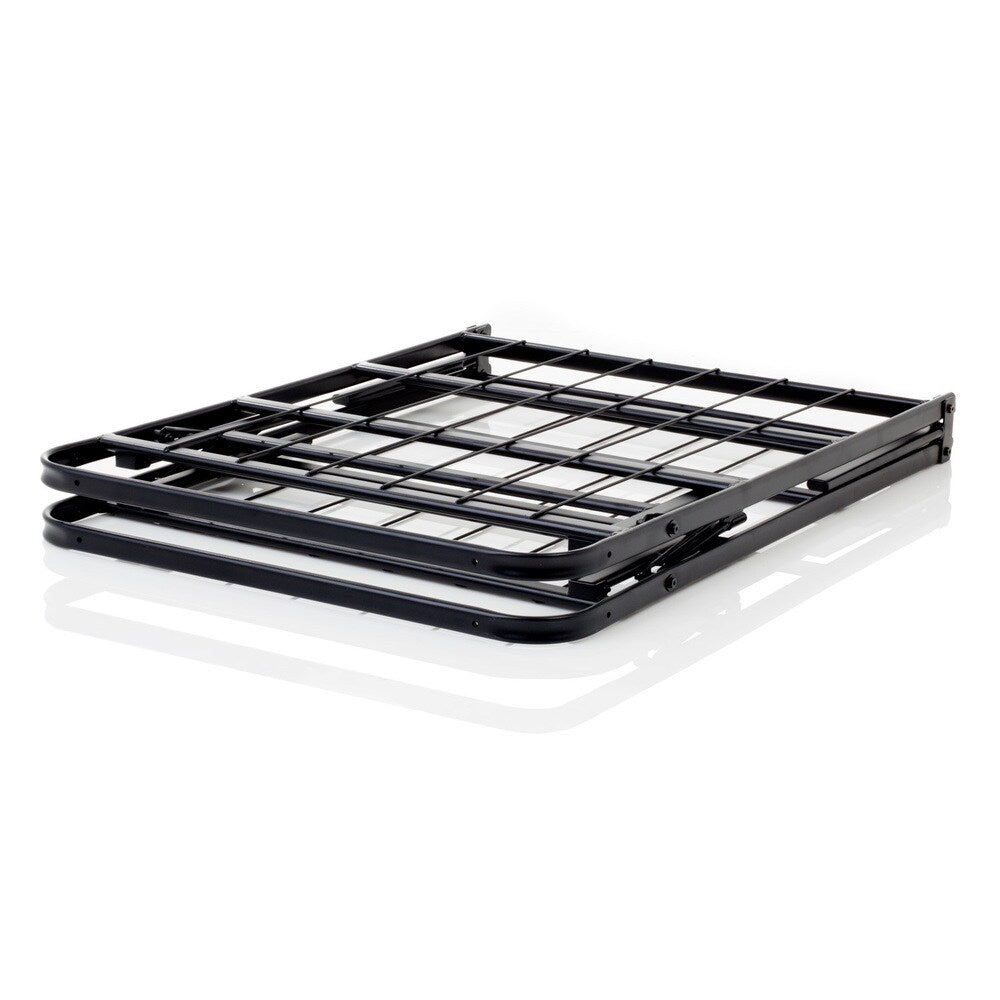 LUCID Foldable Metal Platform Bed Frame and Mattress Foundation Full