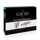 LUCID Foldable Metal Platform Bed Frame and Mattress Foundation Full