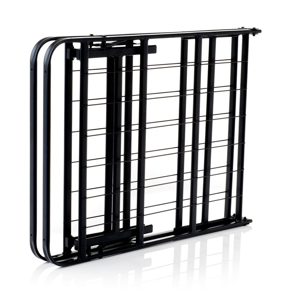 LUCID Foldable Metal Platform Bed Frame and Mattress Foundation Full