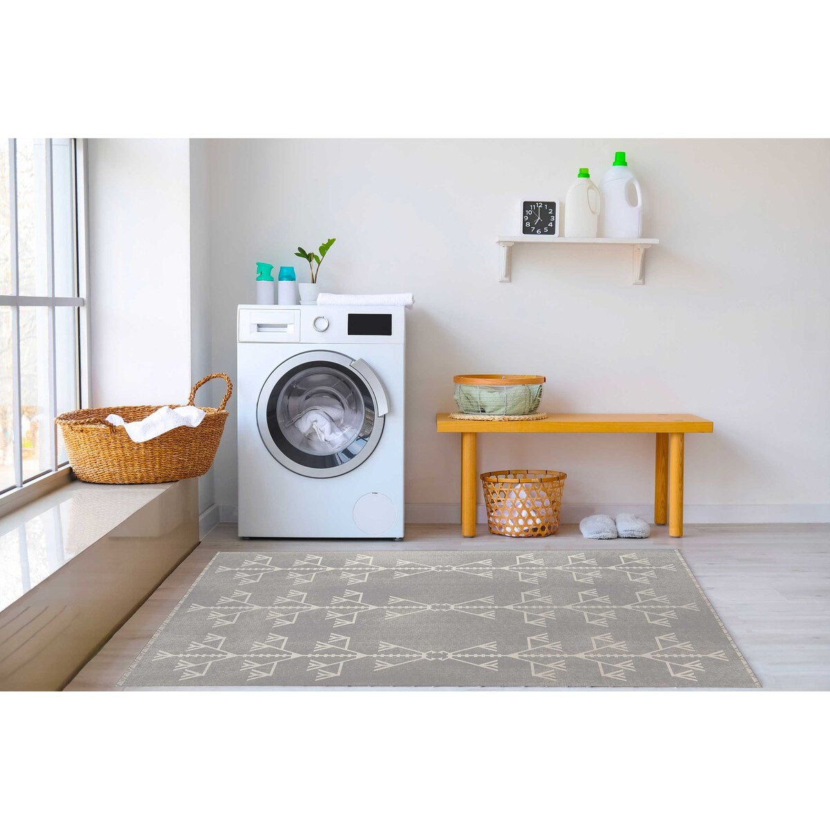 LUCY LIGHT GREY Laundry Mat By Kavka Designs