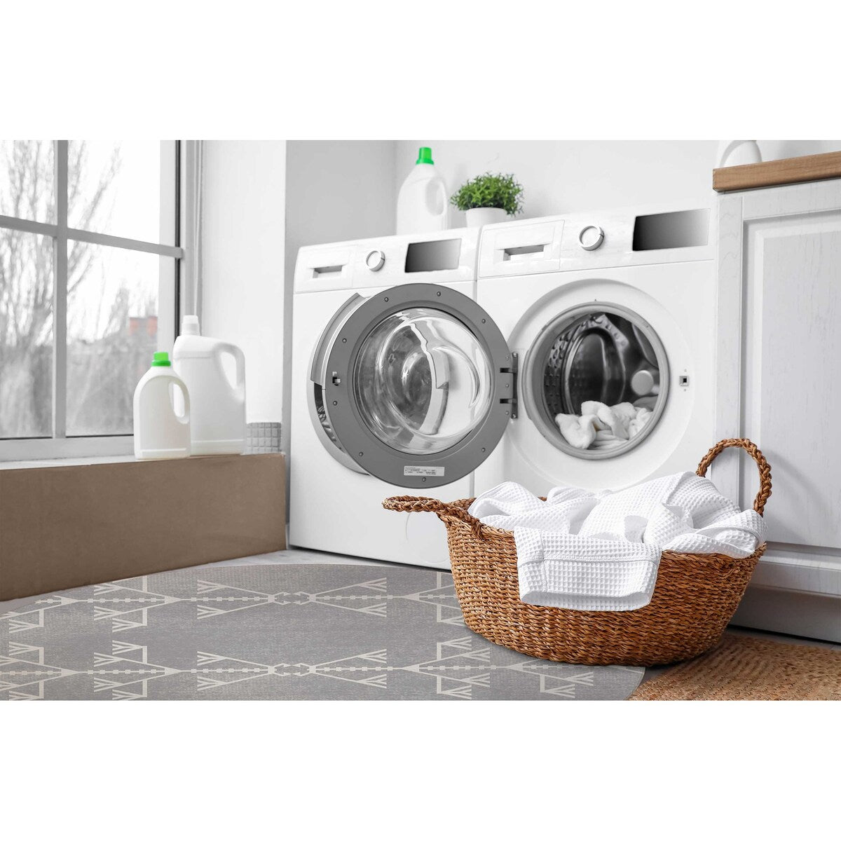 LUCY LIGHT GREY Laundry Mat By Kavka Designs