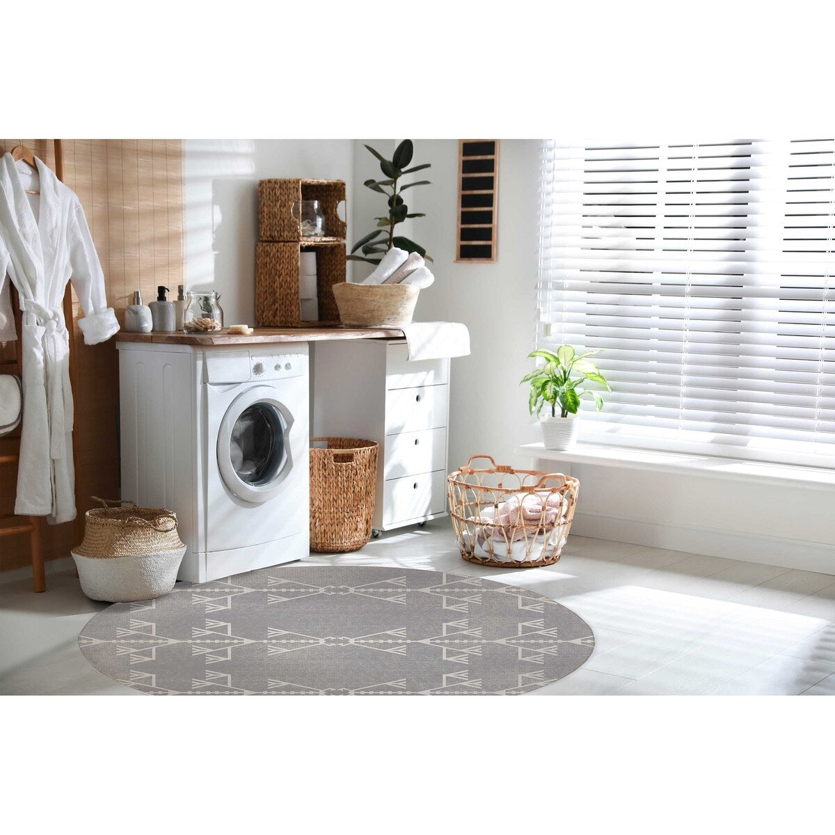 LUCY LIGHT GREY Laundry Mat By Kavka Designs
