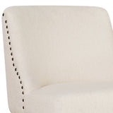 LUE BONA 26 in. Counter Height Upholstered Wood Frame Swivel Bar Stool with Farbic Seat - 19.6"D x 19.6"W x 37"H