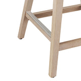 LUE BONA 26 in. Counter Height Upholstered Wood Frame Swivel Bar Stool with Farbic Seat - 19.6"D x 19.6"W x 37"H