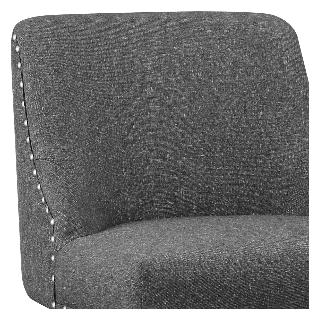 LUE BONA 26 in. Counter Height Upholstered Wood Frame Swivel Bar Stool with Farbic Seat - 19.6"D x 19.6"W x 37"H