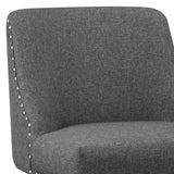 LUE BONA 26 in. Counter Height Upholstered Wood Frame Swivel Bar Stool with Farbic Seat - 19.6"D x 19.6"W x 37"H