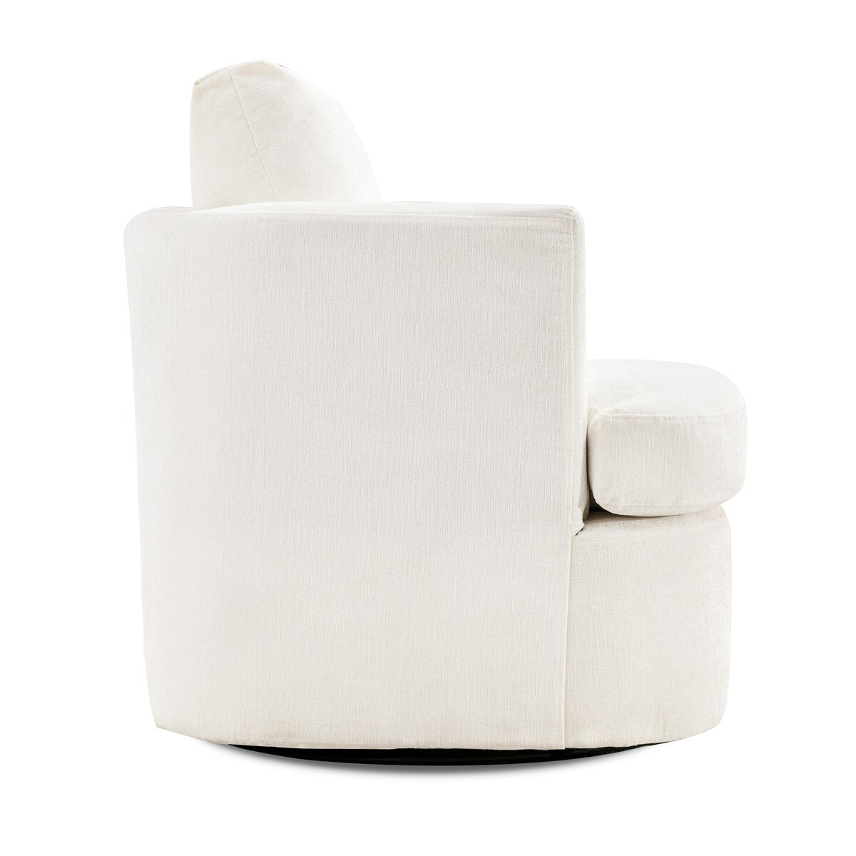 LUE BONA Modern Chenille Upholstered Swivel Accent Barrel Chair Set Modern Swivel Armchair for Living Room