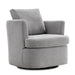 LUE BONA Modern Chenille Upholstered Swivel Accent Barrel Chair Set Modern Swivel Armchair for Living Room