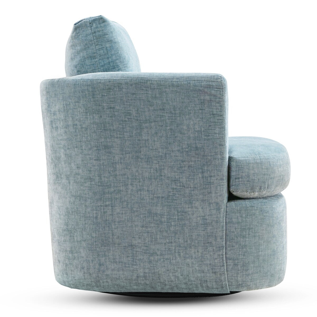 LUE BONA Modern Chenille Upholstered Swivel Accent Barrel Chair Set Modern Swivel Armchair for Living Room