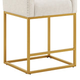 LUE BONA Modern Counter Height Bar Stools Fabric Upholstered Counter Stool