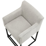 LUE BONA Modern Counter Height Bar Stools Fabric Upholstered Counter Stool
