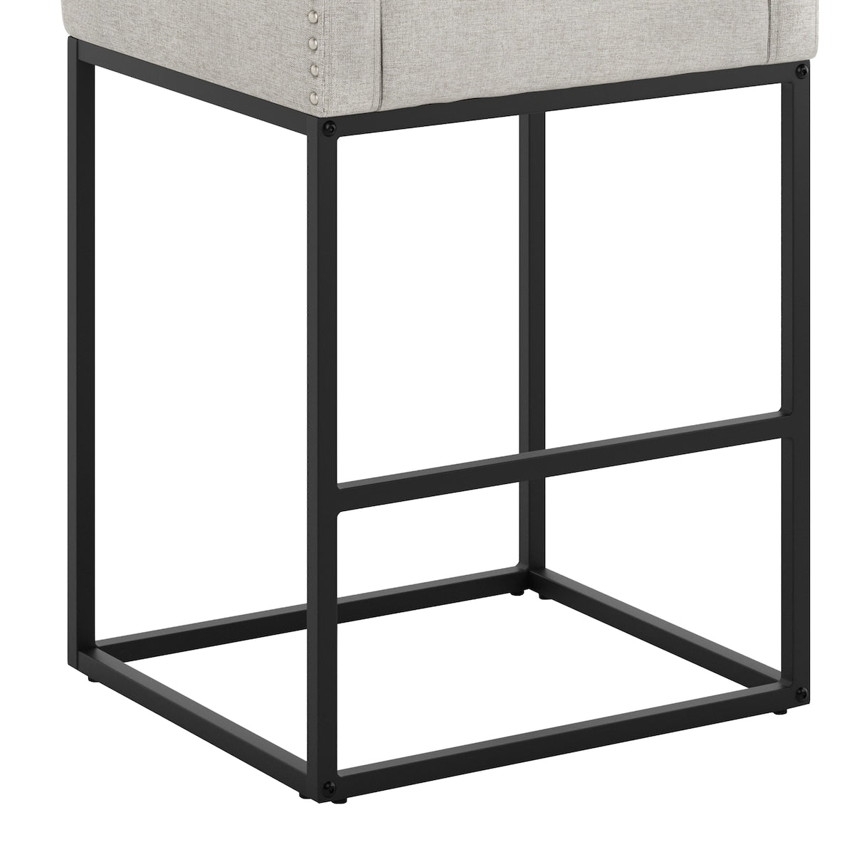 LUE BONA Modern Counter Height Bar Stools Fabric Upholstered Counter Stool