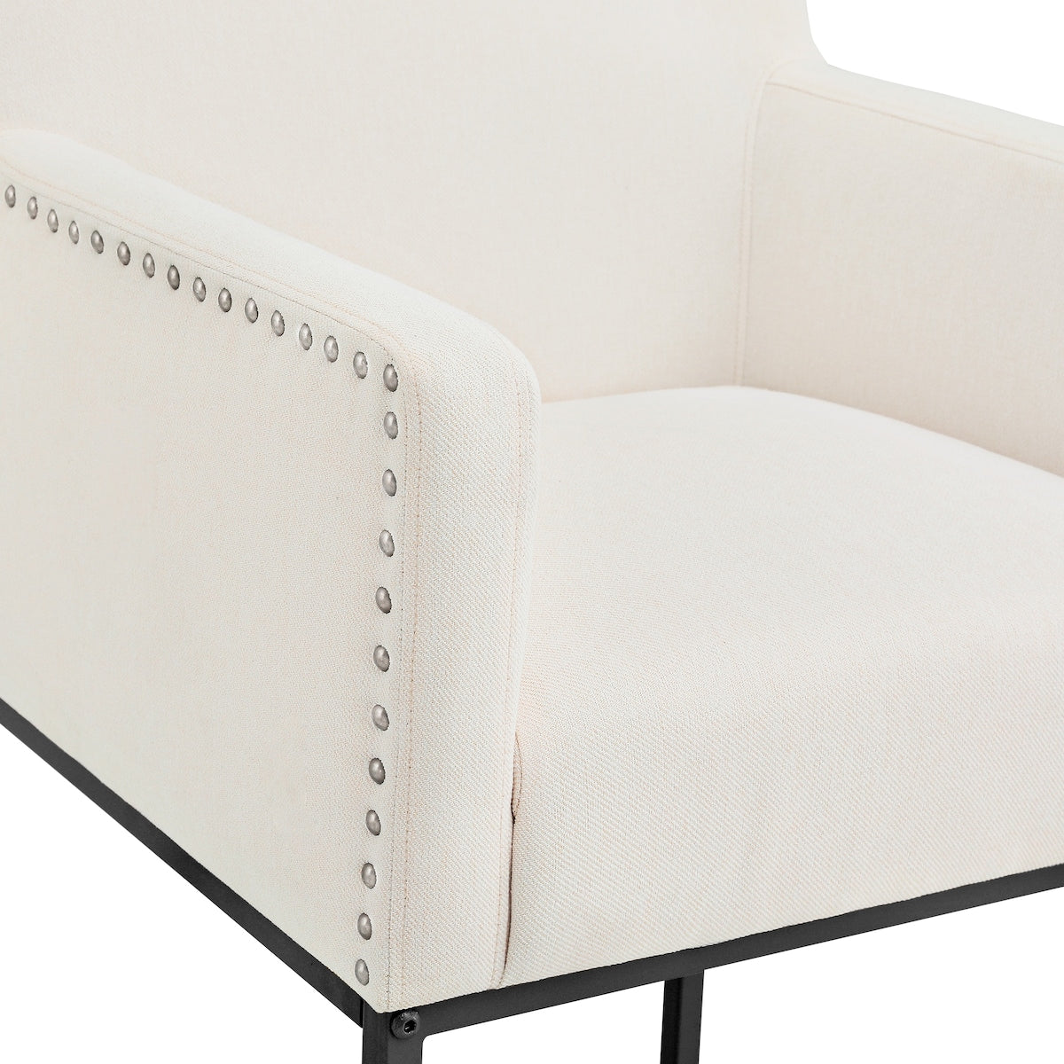 LUE BONA Modern Counter Height Bar Stools Fabric Upholstered Counter Stool
