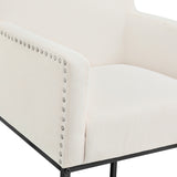 LUE BONA Modern Counter Height Bar Stools Fabric Upholstered Counter Stool