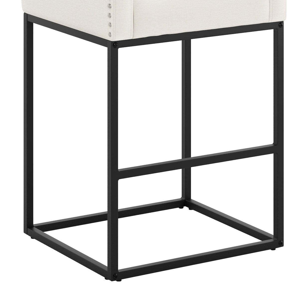 LUE BONA Modern Counter Height Bar Stools Fabric Upholstered Counter Stool