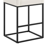 LUE BONA Modern Counter Height Bar Stools Fabric Upholstered Counter Stool