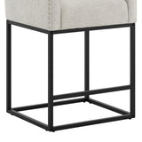 LUE BONA Modern Counter Height Bar Stools Fabric Upholstered Counter Stool