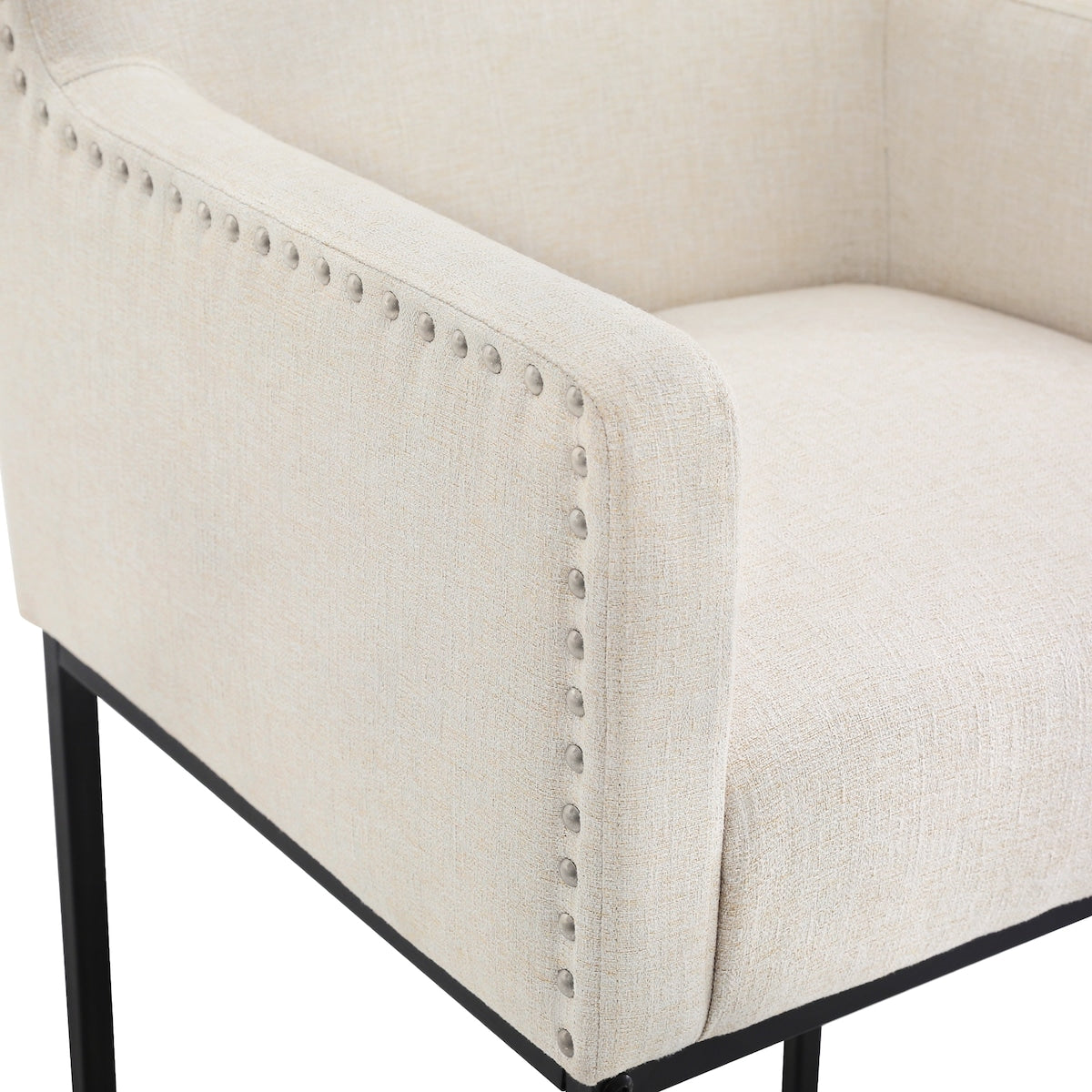 LUE BONA Modern Counter Height Bar Stools Fabric Upholstered Counter Stool