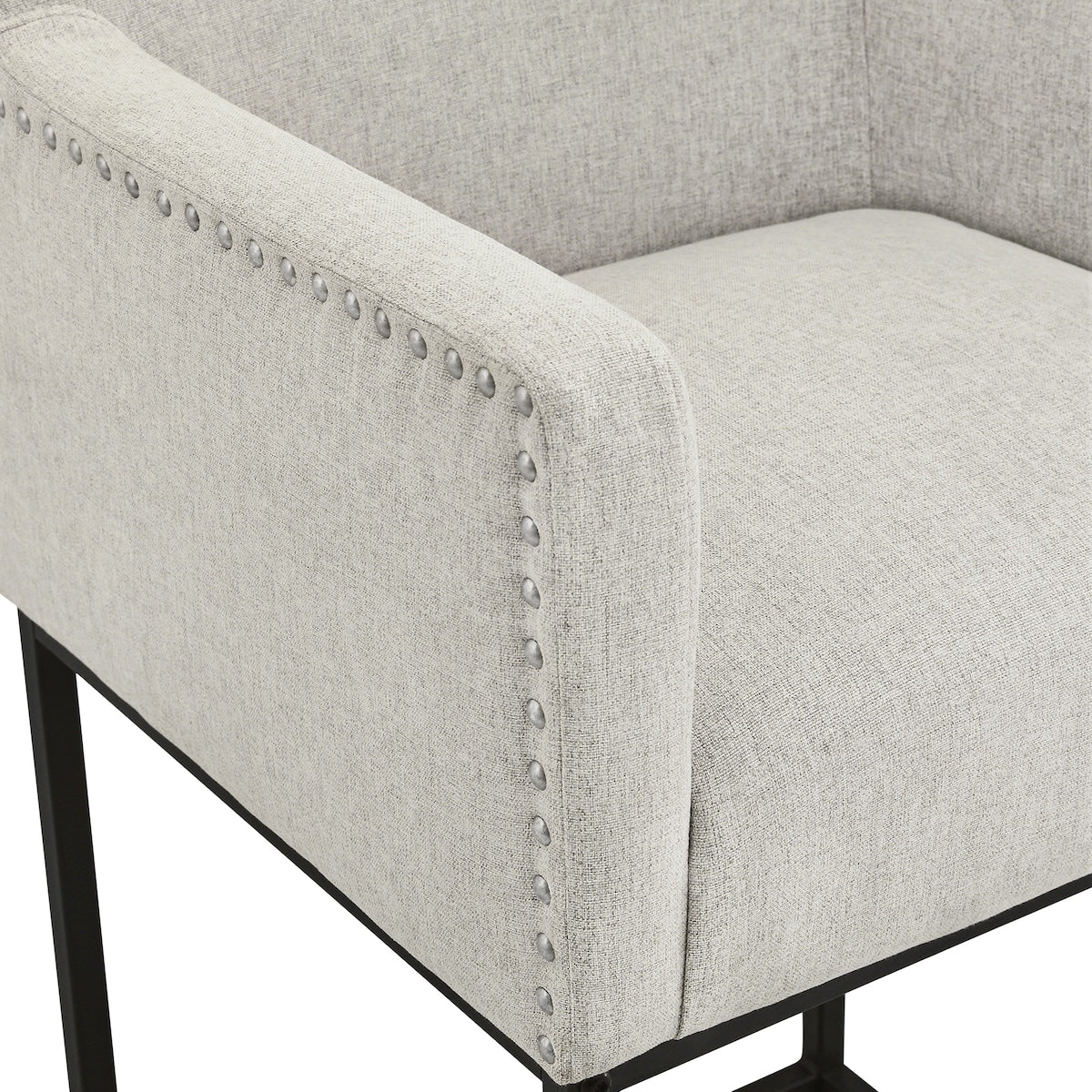 LUE BONA Modern Counter Height Bar Stools Fabric Upholstered Counter Stool