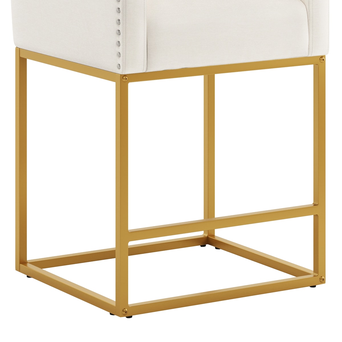 LUE BONA Modern Counter Height Bar Stools Fabric Upholstered Counter Stool