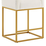 LUE BONA Modern Counter Height Bar Stools Fabric Upholstered Counter Stool