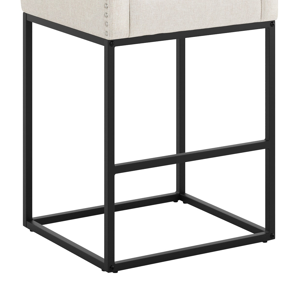 LUE BONA Modern Counter Height Bar Stools Fabric Upholstered Counter Stool