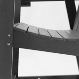 LUE BONA Outdoor Adirondack Chairs with Cup Holder Bar Height Adirondack Bar Stool with Arms for Balcony, Deck, or Patio