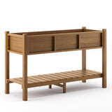 LUE BONA Plastic Raised Garden Bed with Legs Elevated Planter Box for Backyard, Patio, or Balcony - 46.5"L x 17.7"W x 28.7"H