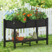 LUE BONA Plastic Raised Garden Bed with Legs Elevated Planter Box for Backyard, Patio, or Balcony - 46.5"L x 17.7"W x 28.7"H