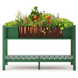 LUE BONA Plastic Raised Garden Bed with Legs Elevated Planter Box for Backyard, Patio, or Balcony - 46.5"L x 17.7"W x 28.7"H