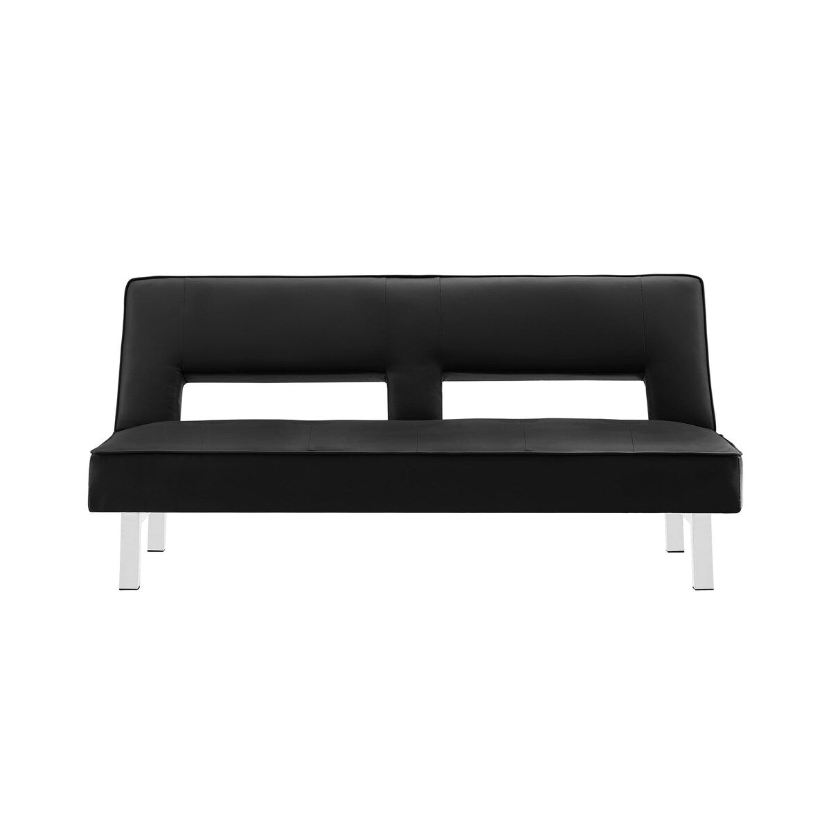 LUXMOD Futon Sofa Bed Sleeper Black Pu