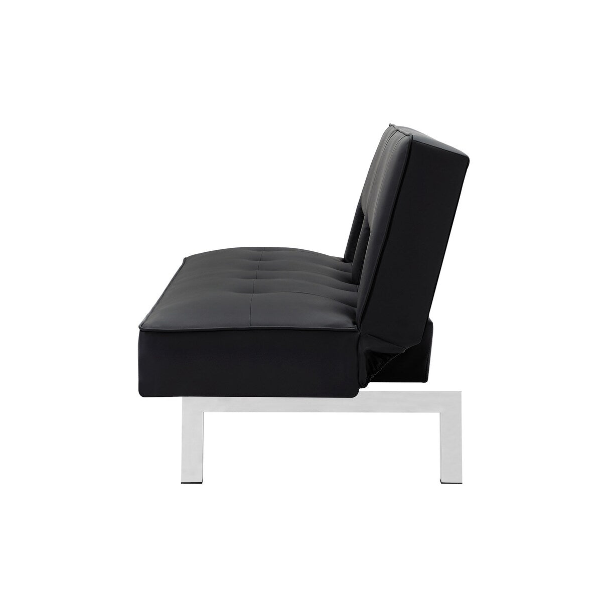 LUXMOD Futon Sofa Bed Sleeper Black Pu