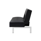 LUXMOD Futon Sofa Bed Sleeper Black Pu
