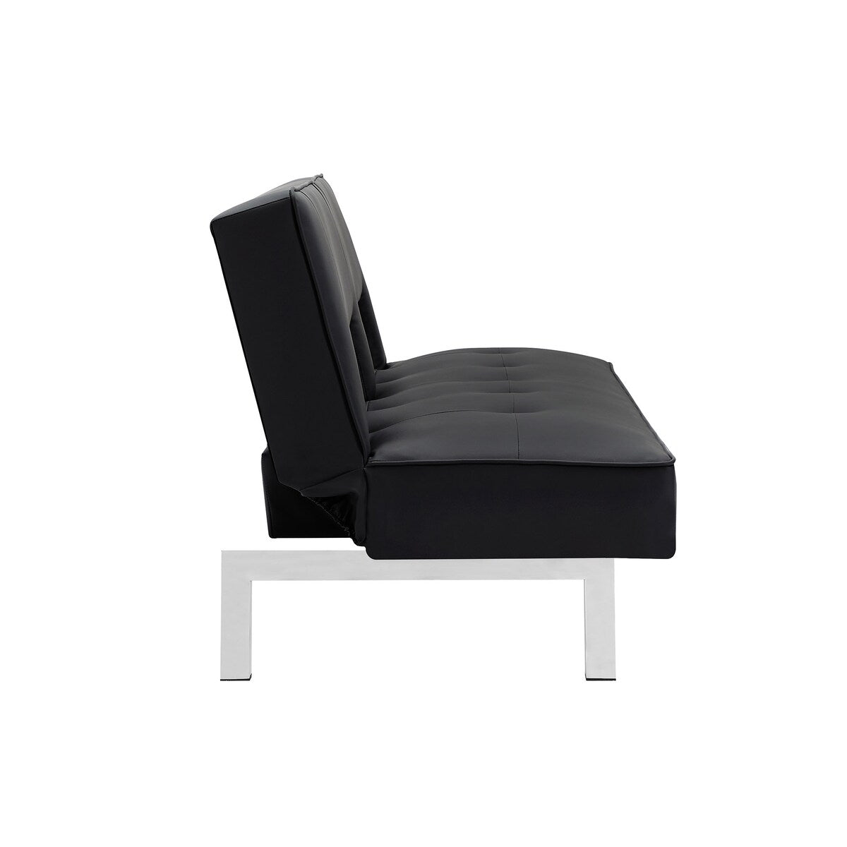 LUXMOD Futon Sofa Bed Sleeper Black Pu