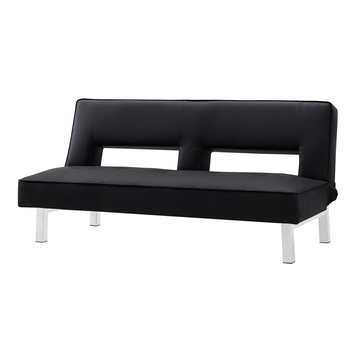 LUXMOD Futon Sofa Bed Sleeper Black Pu