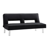 LUXMOD Futon Sofa Bed Sleeper Black Pu