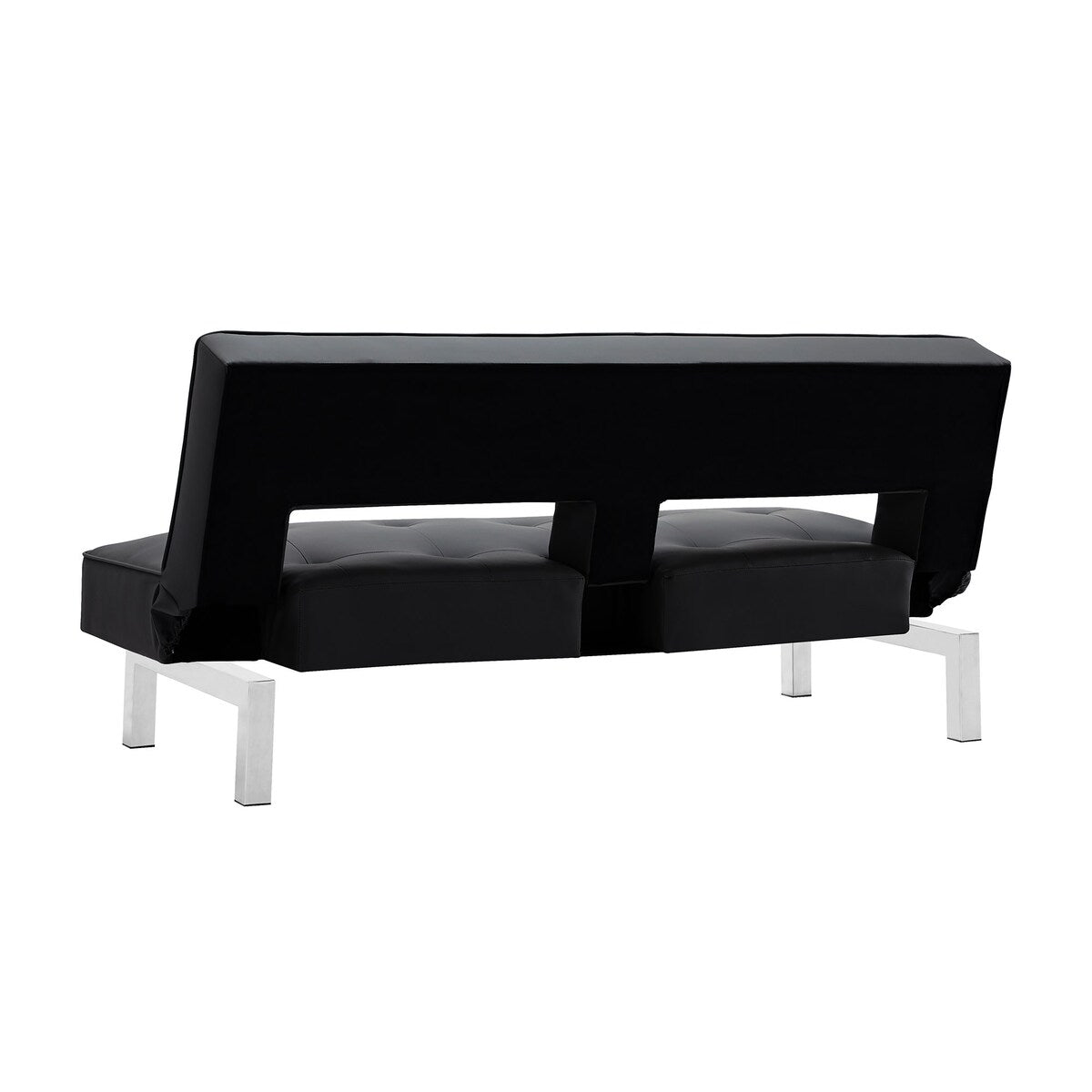 LUXMOD Futon Sofa Bed Sleeper Black Pu