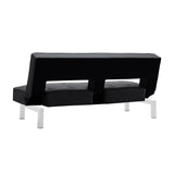 LUXMOD Futon Sofa Bed Sleeper Black Pu