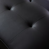 LUXMOD Futon Sofa Bed Sleeper Black Pu