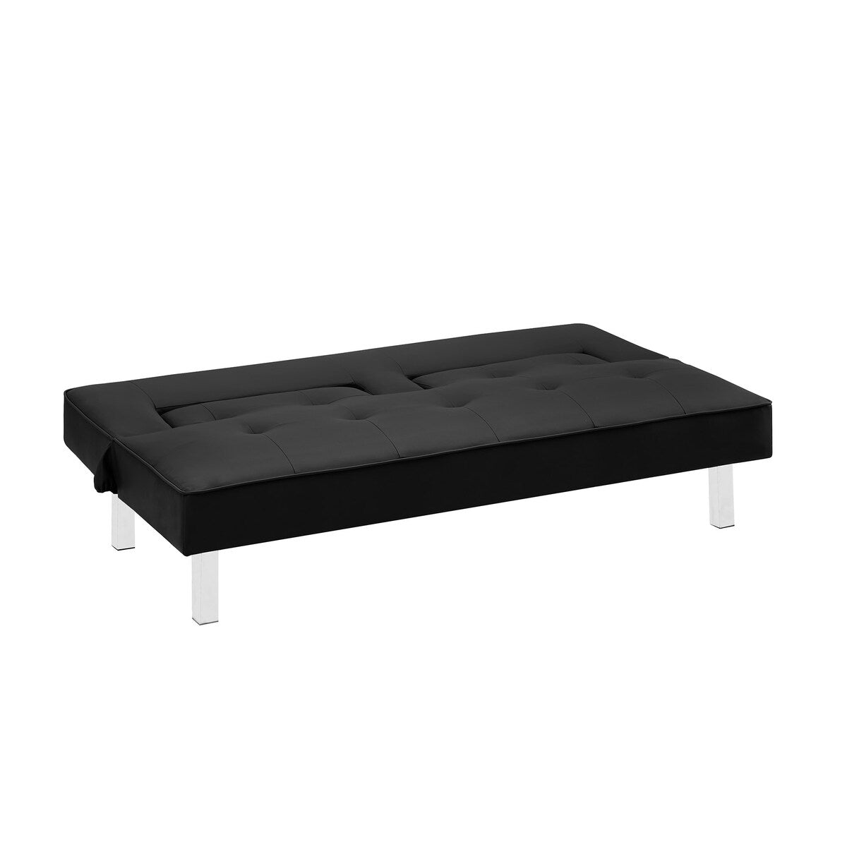 LUXMOD Futon Sofa Bed Sleeper Black Pu