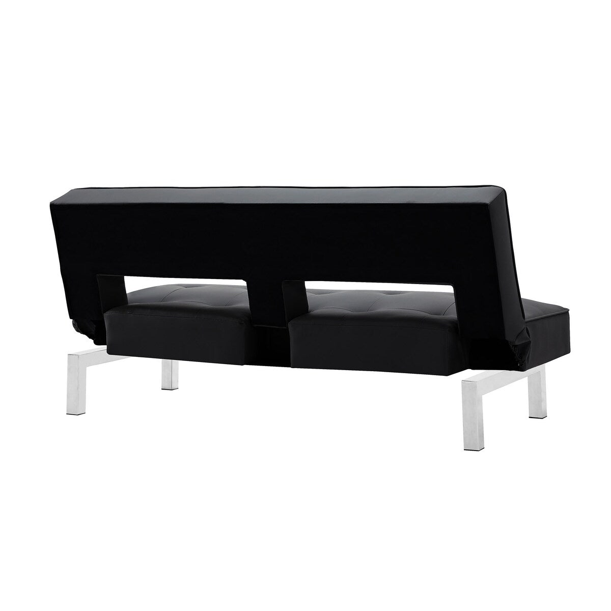 LUXMOD Futon Sofa Bed Sleeper Black Pu