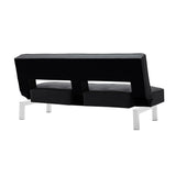 LUXMOD Futon Sofa Bed Sleeper Black Pu