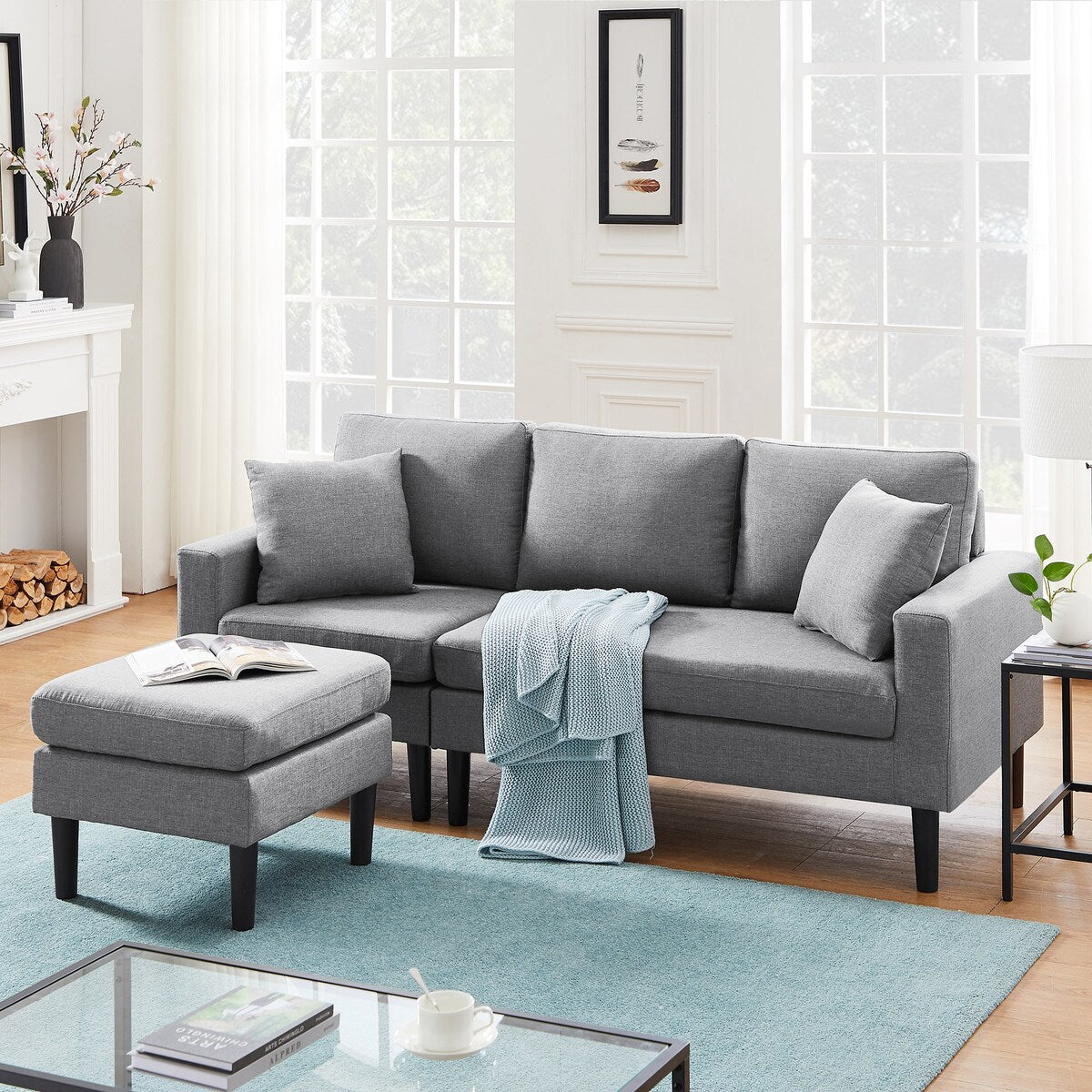 LUXMOD Sectional Sofa Left Hand Facing Fabric