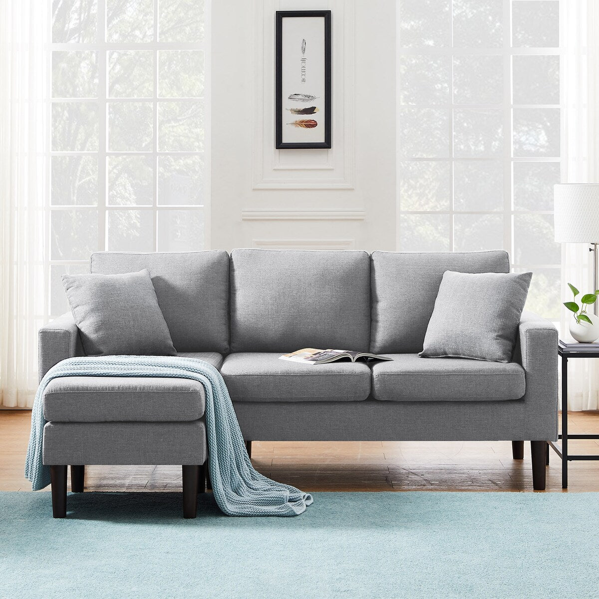 LUXMOD Sectional Sofa Left Hand Facing Fabric